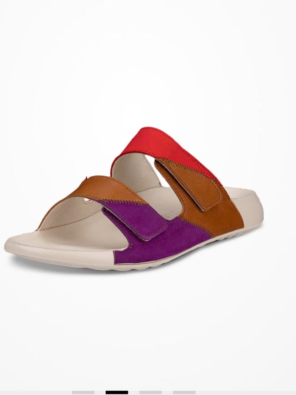 ECCO Cozmo Women's Leather Two Strap Slide Sandal